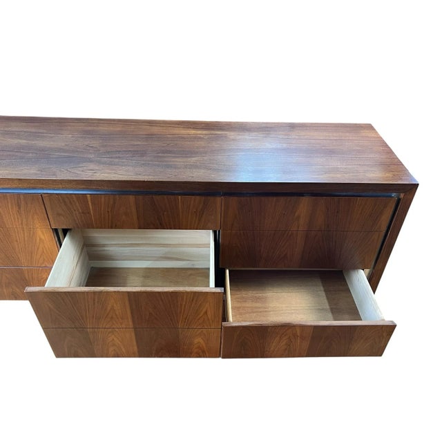 Wood 1970s Dillingham Walnut Lowboy Dresser For Sale - Image 7 of 11