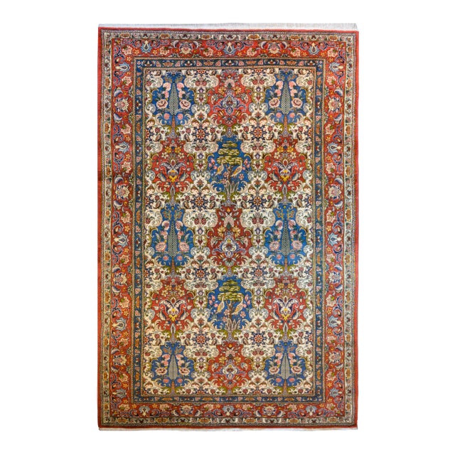 Vintage Mid Century Bakhtiari Rug For Sale