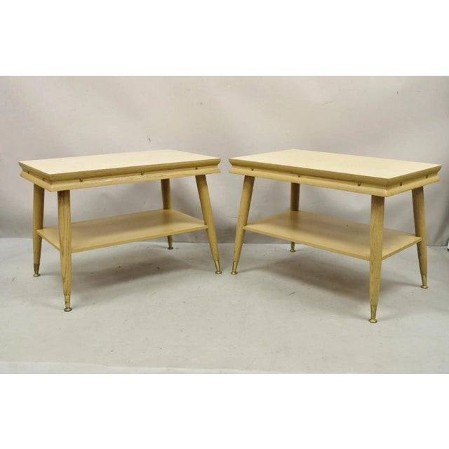Mid-Century Modern Vintage Mid Century Modern Atomic Era Laminate & Wood Coffee Table Set - 3 PCS For Sale - Image 3 of 11