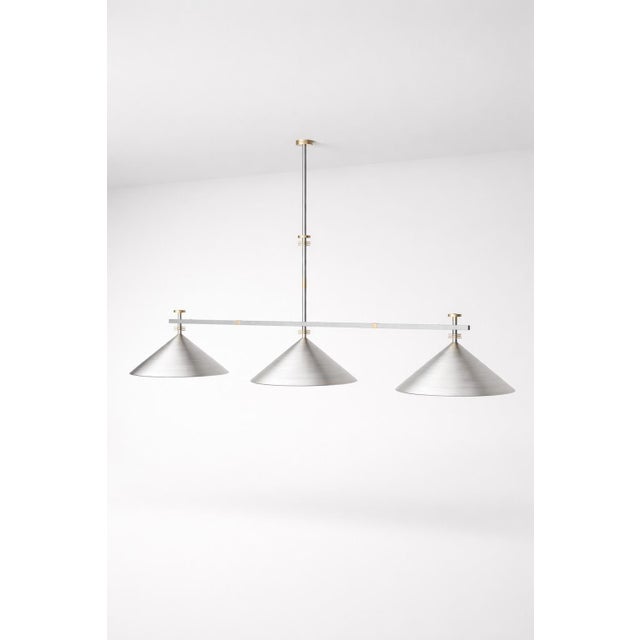 Julia ceiling lamp in solid brass & aluminium by studio marine breynaert. Dimensions: w 21.4 x d 60 cm (height upon...