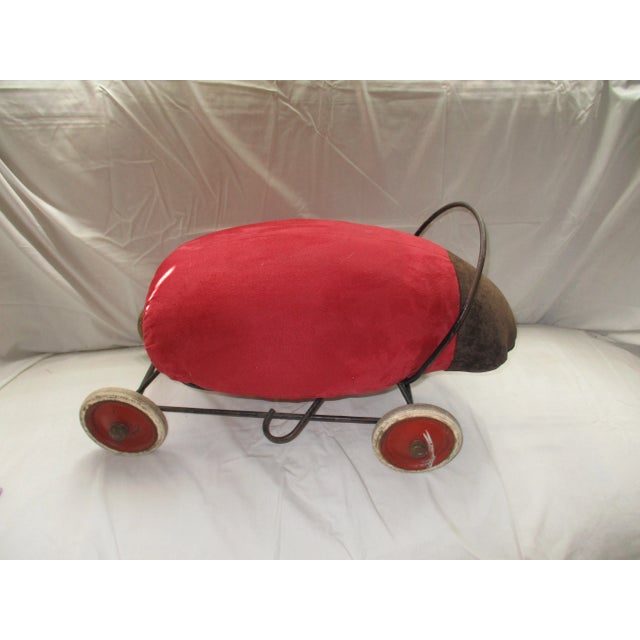 This is a Wonderful Vintage Steiff Lady Bug Riding Pull Toy that is in Nice Vintage Condition with Wear Normal for Age and...
