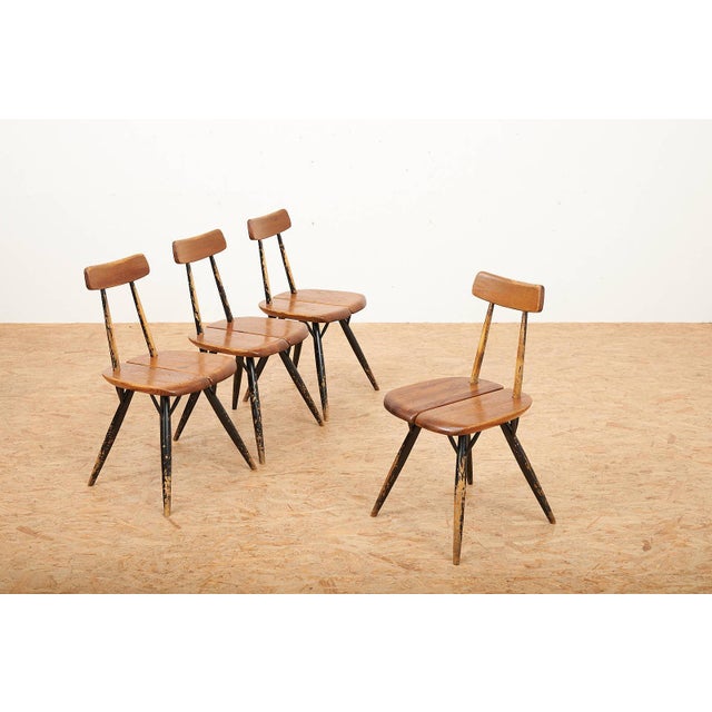 Chairs in Birch by Ilmari Tapiovaara for Laukaan Puu, 1955, Set of 4 For Sale - Image 3 of 11