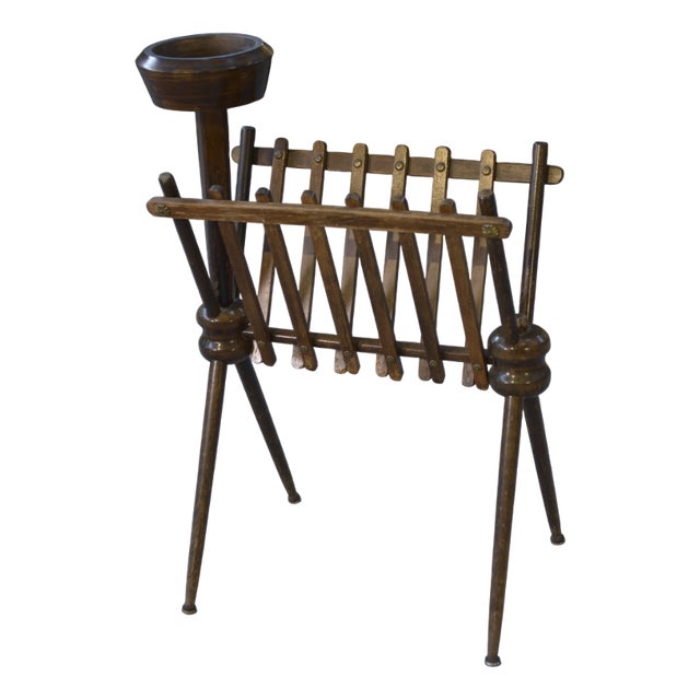 Beech Magazine Rack, 1960 For Sale
