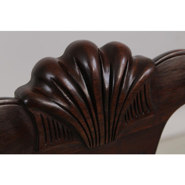 Wood Set of 10 Henkel Harris Clawfoot Mahogany Dining Chairs For Sale - Image 7 of 18