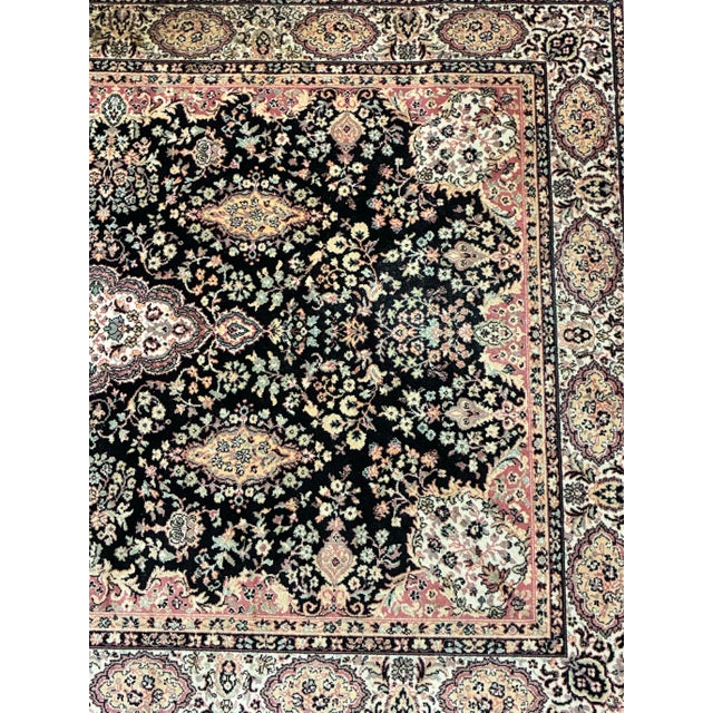 Hand-Knotted Oriental Wool Rug, Floral Medallion Design For Sale - Image 4 of 6