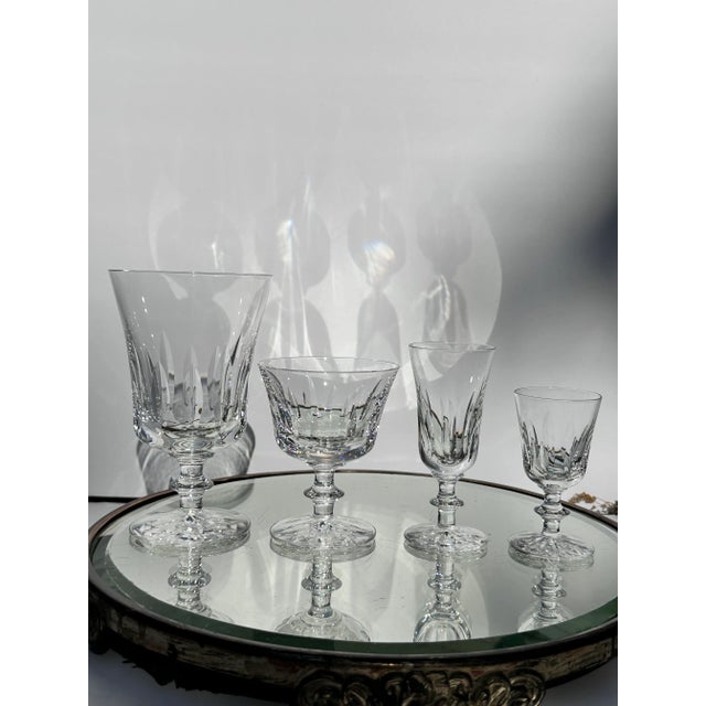 Transparent Large Set of 45 Signed Orrefors Sweden Crystal Glass Drinkware Stemware 11 Service Settings Goblet Water Champagne Wine Cordial Barware For Sale - Image 8 of 13