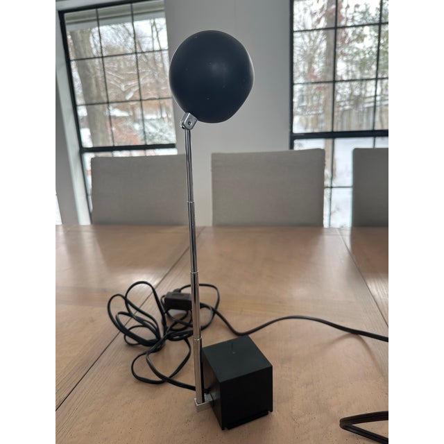Metal 1960s Lightolier Atomic Desk Expandable Lamp Light Dome Eyeball For Sale - Image 7 of 12