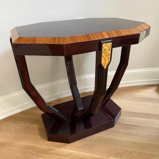 1940s Art Deco Octagonal End Table For Sale - Image 10 of 11