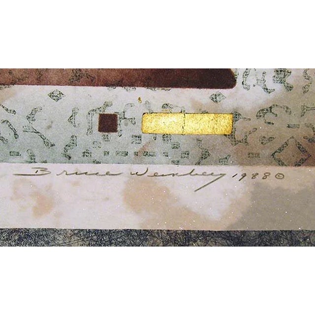 Bruce Weinberg "On Point" Hand Signed Artwork on Handmade Paper 1988 For Sale - Image 4 of 4