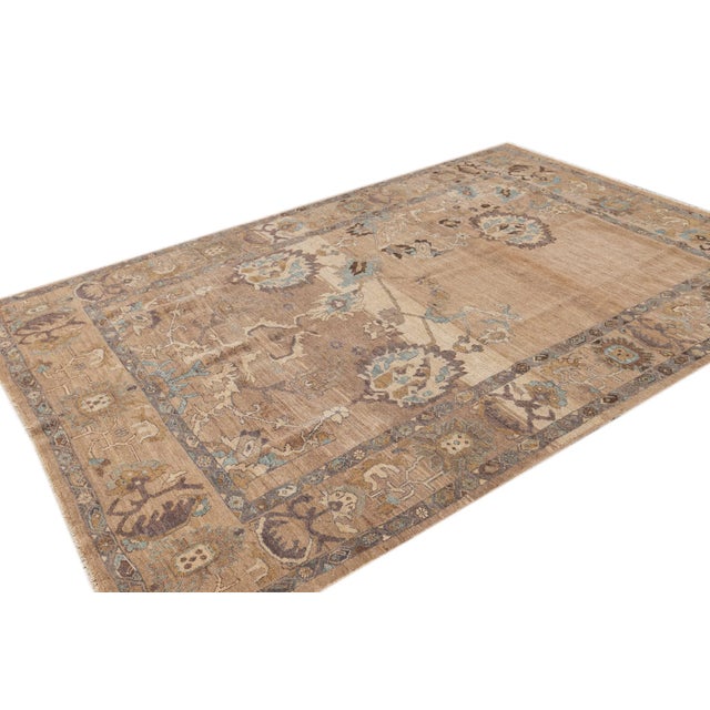 Textile 21st Century Modern Sultanabad Wool Rug 7 X 10 For Sale - Image 7 of 10