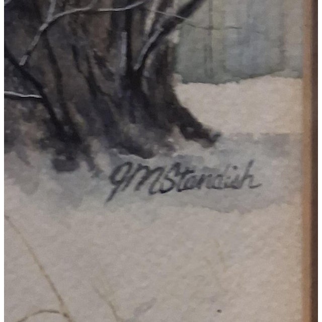 1970s 1970s Pair of John M. Standish Watercolors For Sale - Image 5 of 6