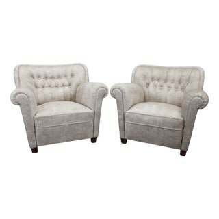 Art Deco Club Armchairs, Czechoslovakia, 1940s, Set of 2 For Sale