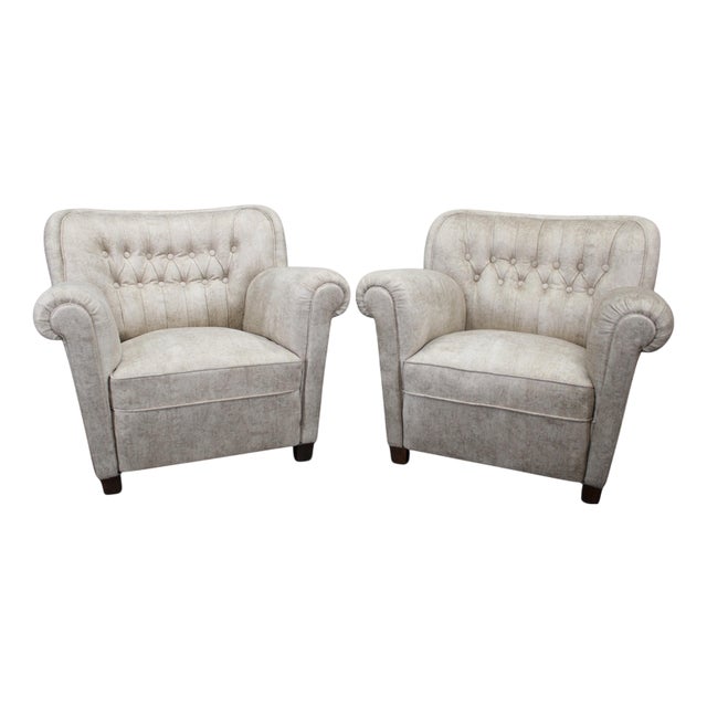 Art Deco Club Armchairs, Czechoslovakia, 1940s, Set of 2 For Sale