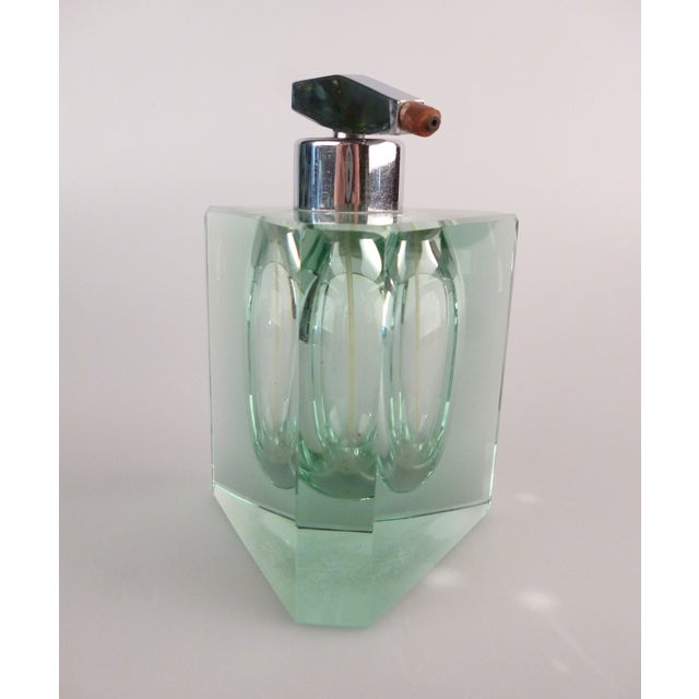 Green Tinted Crystal Perfume Bottle Chairish