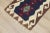 1970s Scandinavian Geometric Style Turkish Navy Blue and Blue Oushak Kilim Rug For Sale - Image 4 of 11