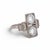 Art Deco Antique Art Deco Platinum "Toi Et Moi" Old-Cut Diamond Ring, Size 6.75 For Sale - Image 3 of 7