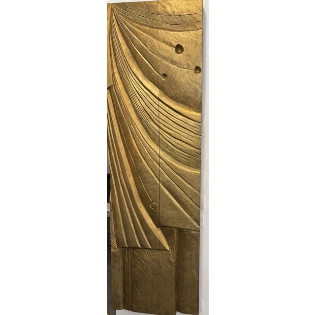 Wood Decorative Panel in Walnut by Luigi Nioi, 1976 For Sale - Image 7 of 8