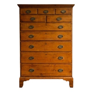 18th-Century American Chippendale Maple Tall Chest, Rhode Island, Circa 1780 For Sale