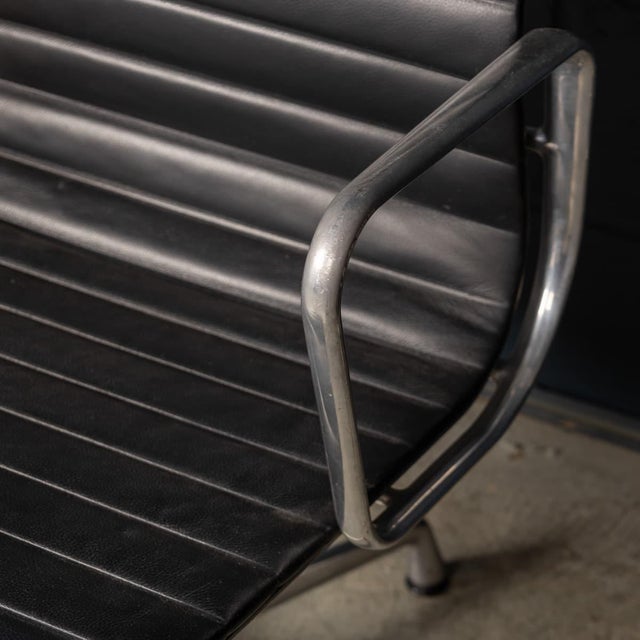 20th Century EA117 Chairs in Black Leather by Charles & Ray Eames for Vitra, 1950s, Set of 2 For Sale - Image 18 of 18
