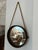 Vintage Round Metal Mirror on Silk Rope, France For Sale - Image 16 of 18