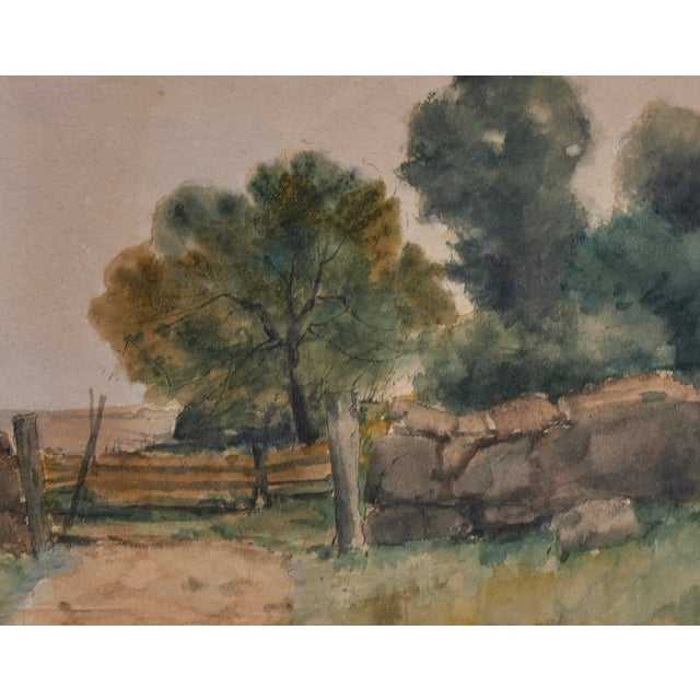 Mid 20th Century Watercolor Landscape Painting Signed J H Twachtman (1853-1902) For Sale - Image 5 of 8