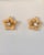 Vintage Flower Wall Sconces in Beige Painted Metal, France, 1970s, Set of 2 For Sale - Image 3 of 7
