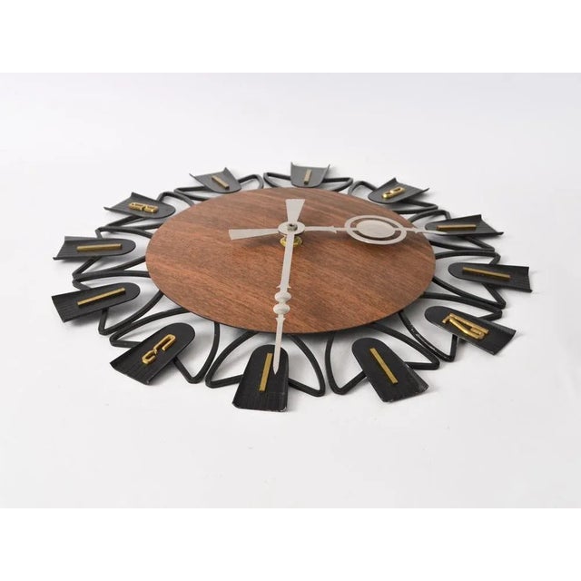 1970s Vintage German Wall Clock from Exacta, 1960s For Sale - Image 5 of 6