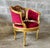 1990s Romantic Style Berry Red Bergere Wing Chair For Sale - Image 4 of 6