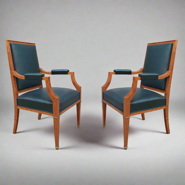1930s Pair of De Coene Frères Art Deco Armchairs For Sale - Image 9 of 9