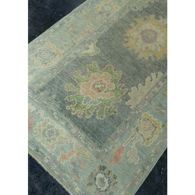 Turkish Oushak Rug 2'11" x 9'11" #19121 For Sale In Houston - Image 6 of 8