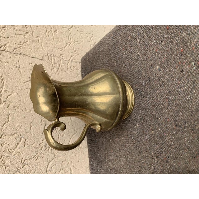 Vintage Gold Brass Jug For Sale - Image 3 of 6