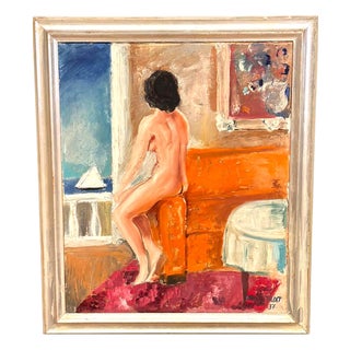 Carl Magnus Lindqvist, Summer Cottage, 1960s, Oil on Canvas, Framed For Sale