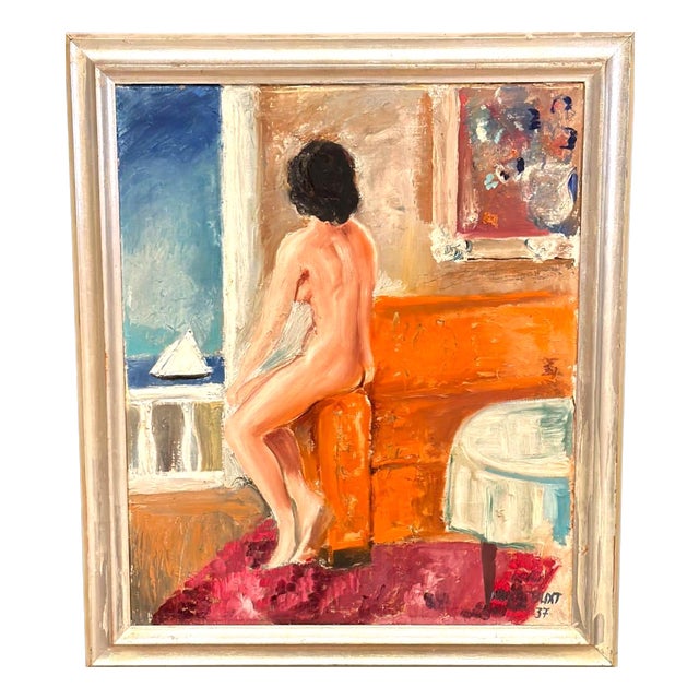 Carl Magnus Lindqvist, Summer Cottage, 1960s, Oil on Canvas, Framed For Sale