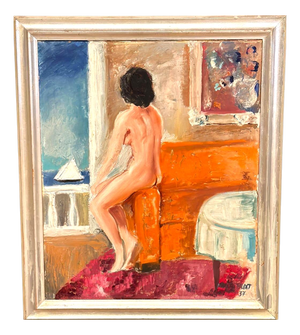 Carl Magnus Lindqvist, Summer Cottage, 1960s, Oil on Canvas, Framed
