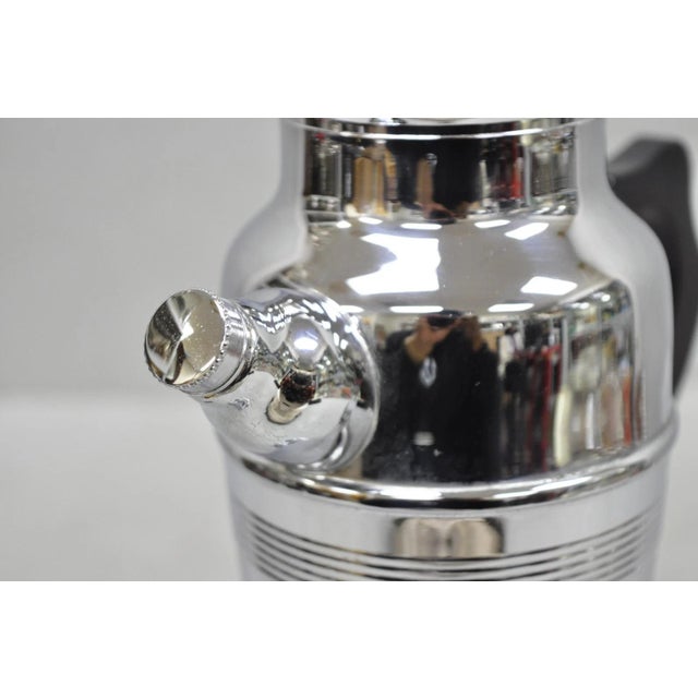 Vintage Art Deco Style Silver Plated Martini Bar Cocktail Shaker Pitcher For Sale - Image 10 of 14