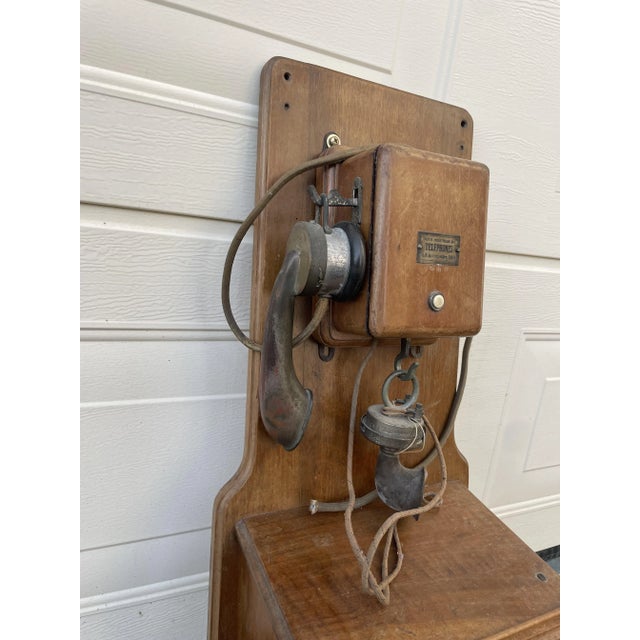 Antique Salt Box Telephone, 1890s For Sale - Image 4 of 7
