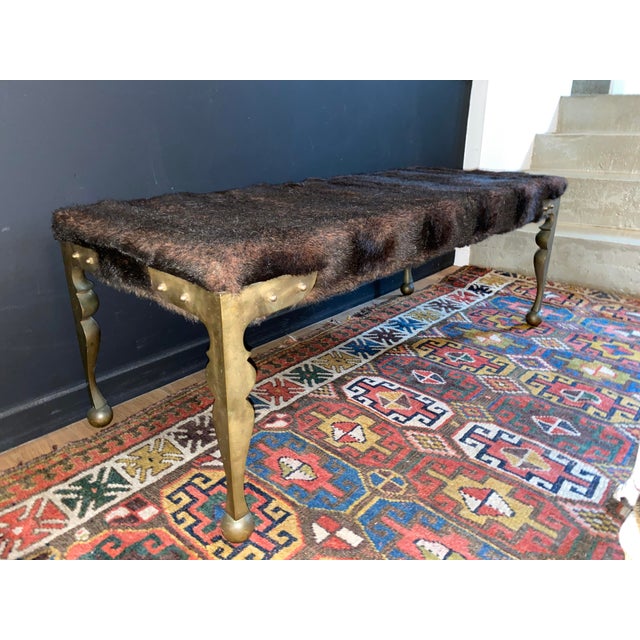 Metal Bronze and Polyester Fur Bench by Pucci De Rossi, 1990s For Sale - Image 7 of 8