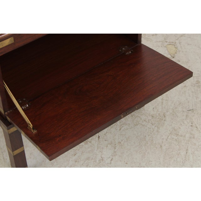 Vintage Asian Inspired Brass Inlaid Box on Stand For Sale In Philadelphia - Image 6 of 15