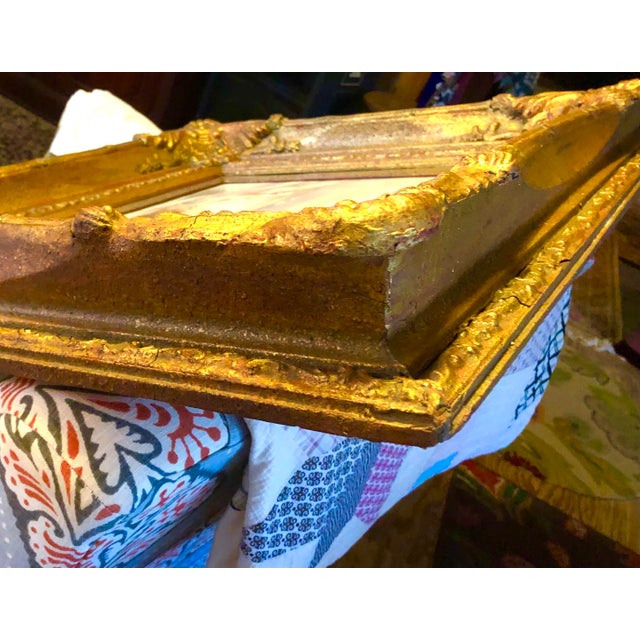 17th Century 10424 Louis XV Art Frame Gold Gilt Later Period Artwork Heavy Solid Carved Wood Artwork Frame For Sale - Image 10 of 12