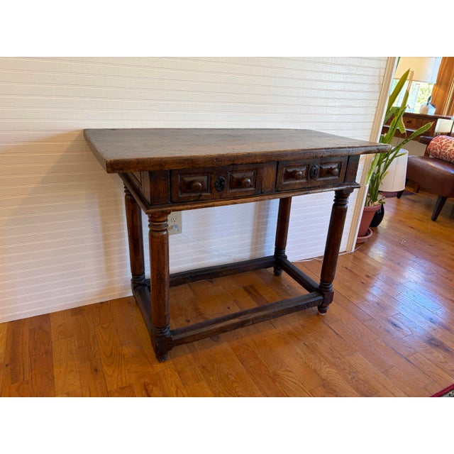 Up for sale in Sunapee Harbor is a true 18th Century Antique Tavern Table. This Library/Tavern table consists of two...