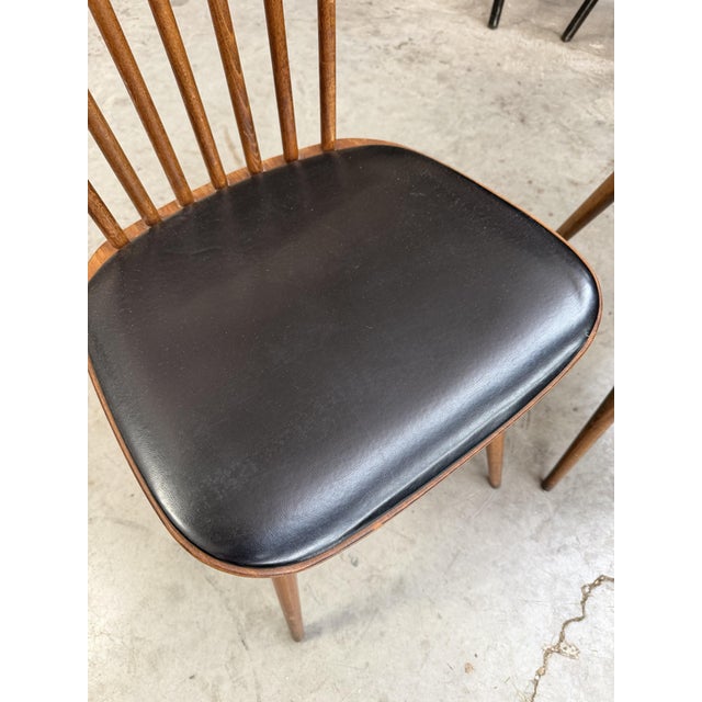 Wood Chairs by Henri Julien for Baumann, Set of 4 For Sale - Image 7 of 8