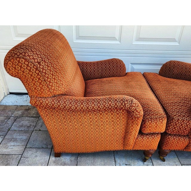 Robert Allen Club Chairs Plush English Pair For Sale - Image 13 of 14