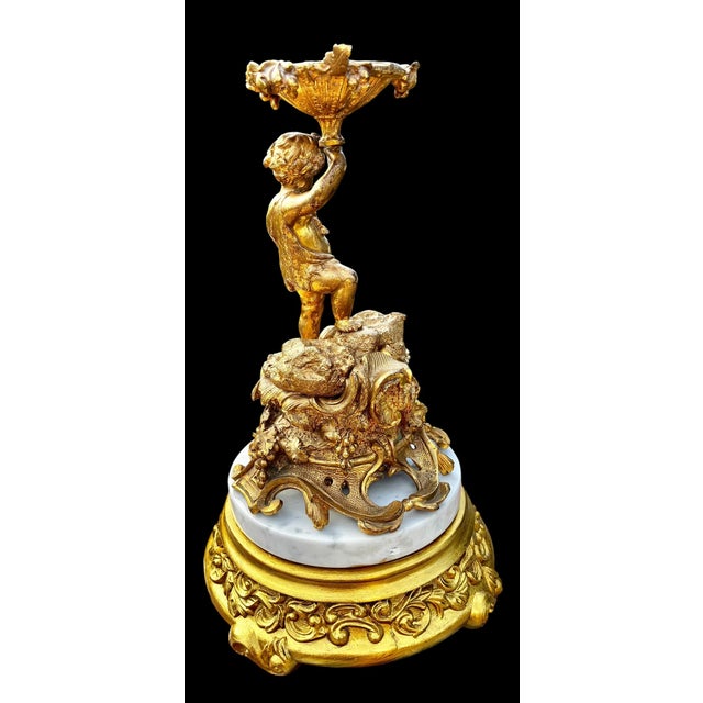 Antique French Gilt Bronze Figural Centerpiece For Sale - Image 11 of 18