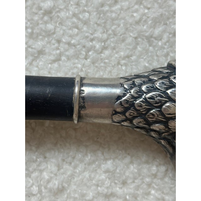 1900 - 1909 Silvered Bronze Walking Stick, 1900 For Sale - Image 5 of 10