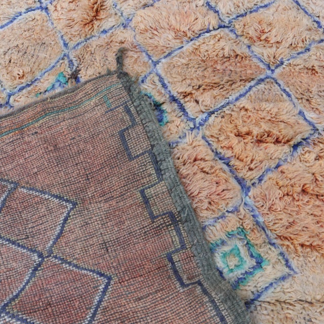 1970s Vintage Moroccan Shaggy Wool Rug - 5'12" X 9'4" Ft For Sale In Cleveland - Image 6 of 7