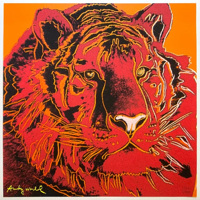 Andy Warhol Vintage 1986 Lmtd Edtn Endangered Species Large Fine Art Lithograph Print " Siberian Tiger " 1983 For Sale - Image 11 of 13