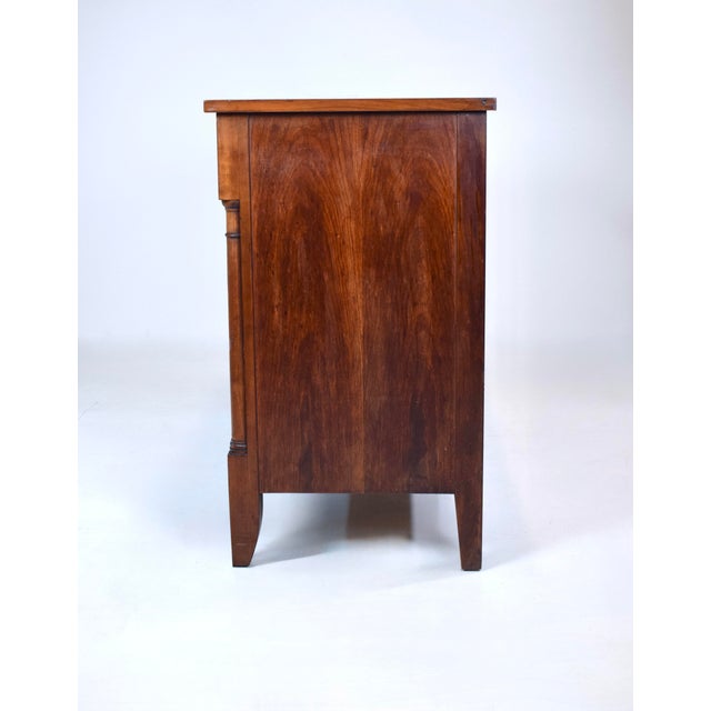 Chestnut Tambour Door French Empire Style Cherry Server Cabinet Console Table by Kindel For Sale - Image 8 of 15