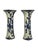 Pair of antique hand-painted Delft Blue trumpet vases by Royal Delft / De Porceleyne Fles, made in Delft in 1916. The...
