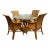 Bassett Furniture Rattan + Glass Dining Set, Vintage For Sale