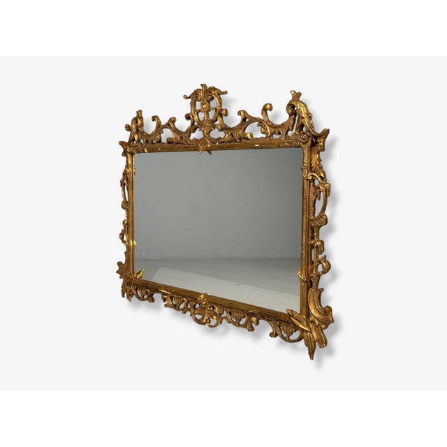 Chinese Friedman Brothers, Large Ornate Wall Mirror, Giltwood, Mirror, Usa, 1950s For Sale - Image 3 of 10